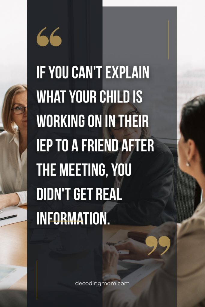 IEP Understanding Quick Check