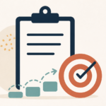 Clipboard, reading goal target, and progress steps